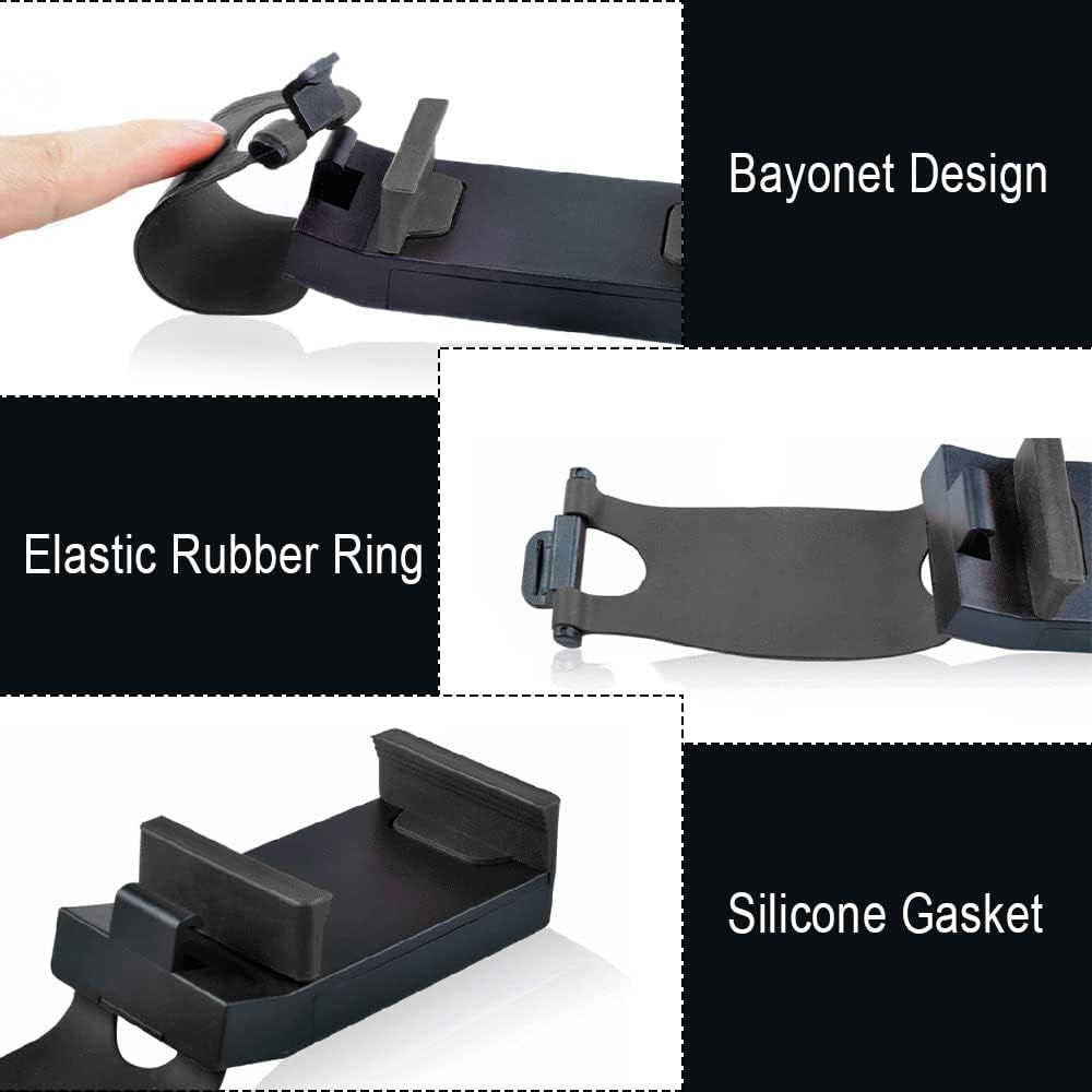 Adjustable Car Phone Cradle - Universal Mobile Phone Mount for Steering Wheel, Hands-Free Automobile Cell Phone Holder (Black)