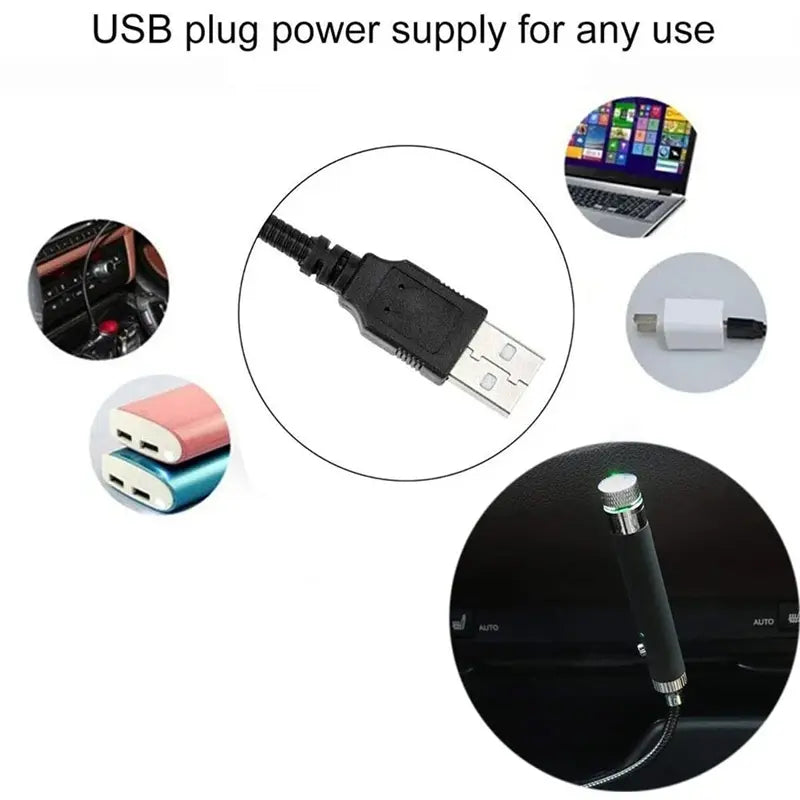 Car USB Starry Night Lamp, Internal Ceiling Light, Atmosphere Lamp, USB Internal Starry Sky Lamp, Car Atmosphere Decorative Light, Starlight Roof