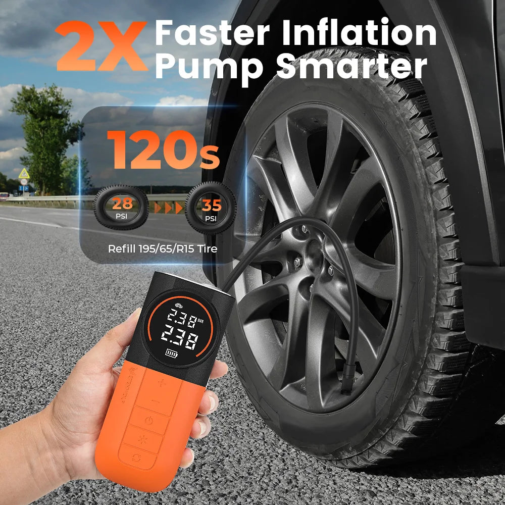 New  Portable Tire Inflator 5200Mah