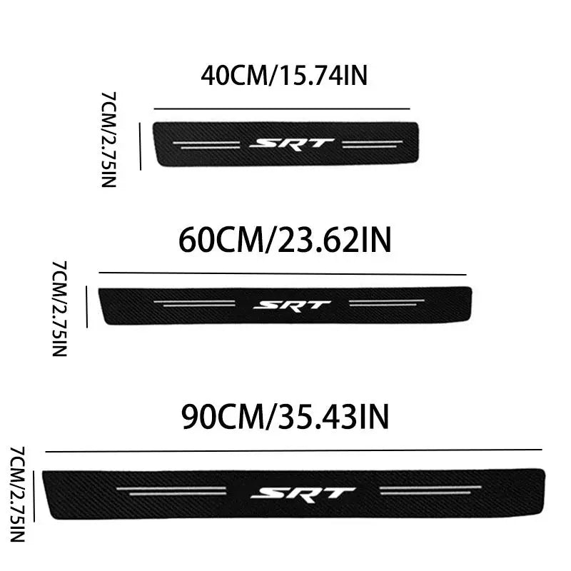 Car Door Sill Protector, Car Door Sill Sticker, Anti-Scratch Car Door Sill Sticker, Automotive Car Exterior Accessories for Dodge SRT Logo Decoration