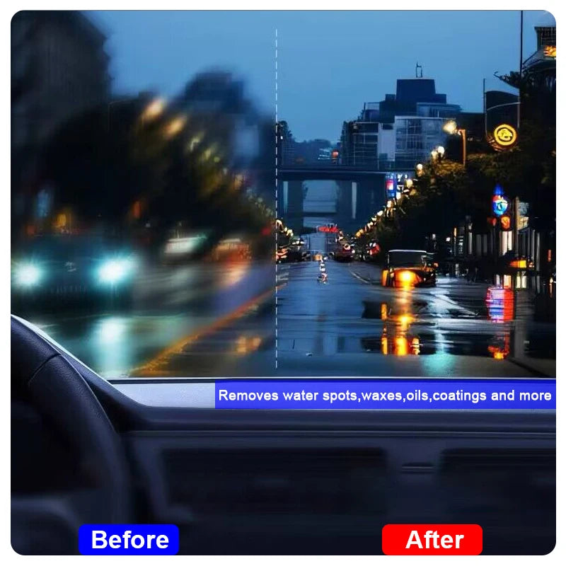 Car Glass Oil Film Remover & Anti Rain Coating