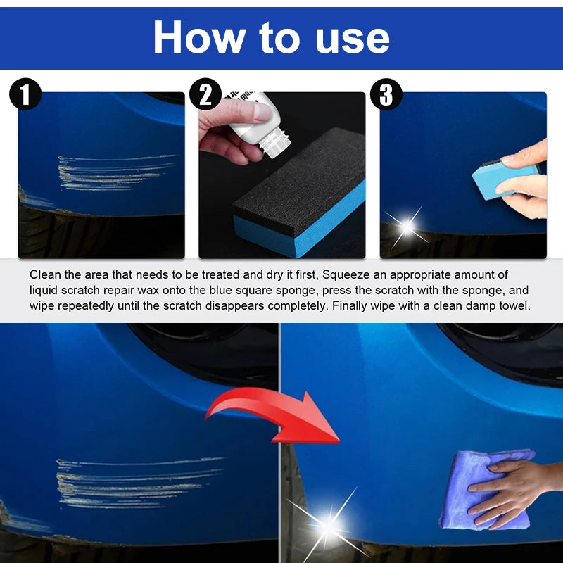 Car Scratch Remover and Paint Care Wax