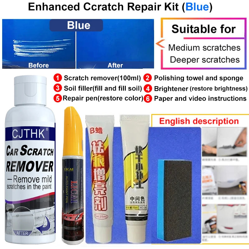 Car Scratch Remover and Paint Care Wax