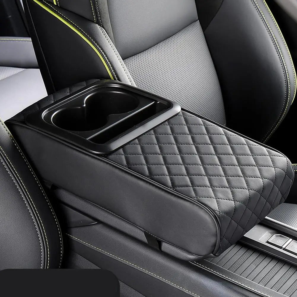 Car Armrest Console Extender with 2 Cup Holders