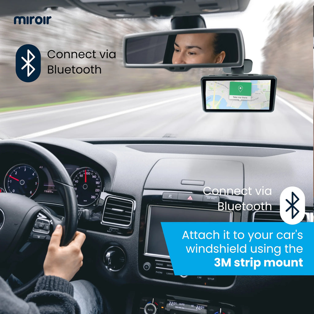 Drivvplay 5-Inch Portable In-Dash Car Unit with Wireless CarPlay and Android Auto Integration