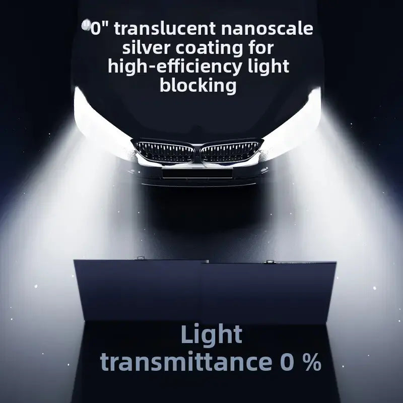 Automatic Retractable Car Sunshade, Windshield Sun Shade for UV & Heat Blocker, 47-53 Inch Adjustable, Foldable Sun Visor for All Season, Car Privacy Shades, Automotive Accessories Exterior