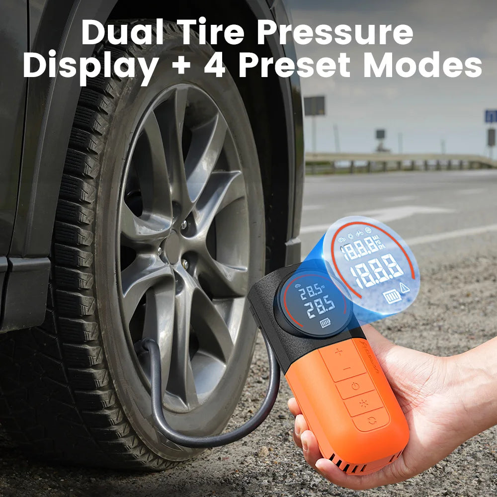 New  Portable Tire Inflator 5200Mah