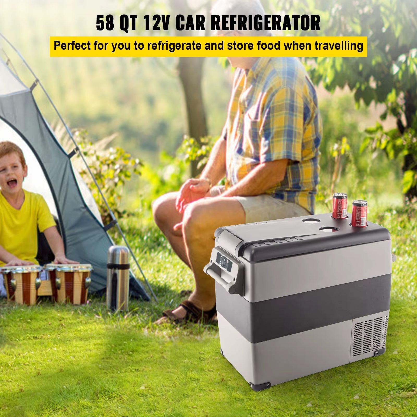 Car Refrigerator and Cooler 12/24V Ice Box for Camping 20L-22L-35L-45L-55L
