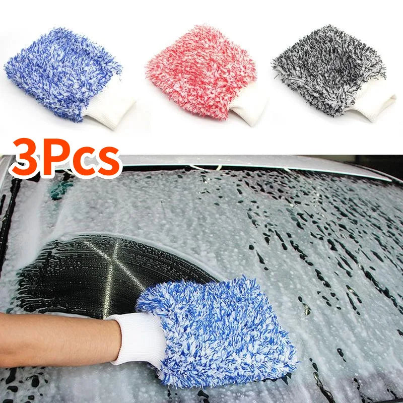 Soft Microfiber Car Cleaning Gloves