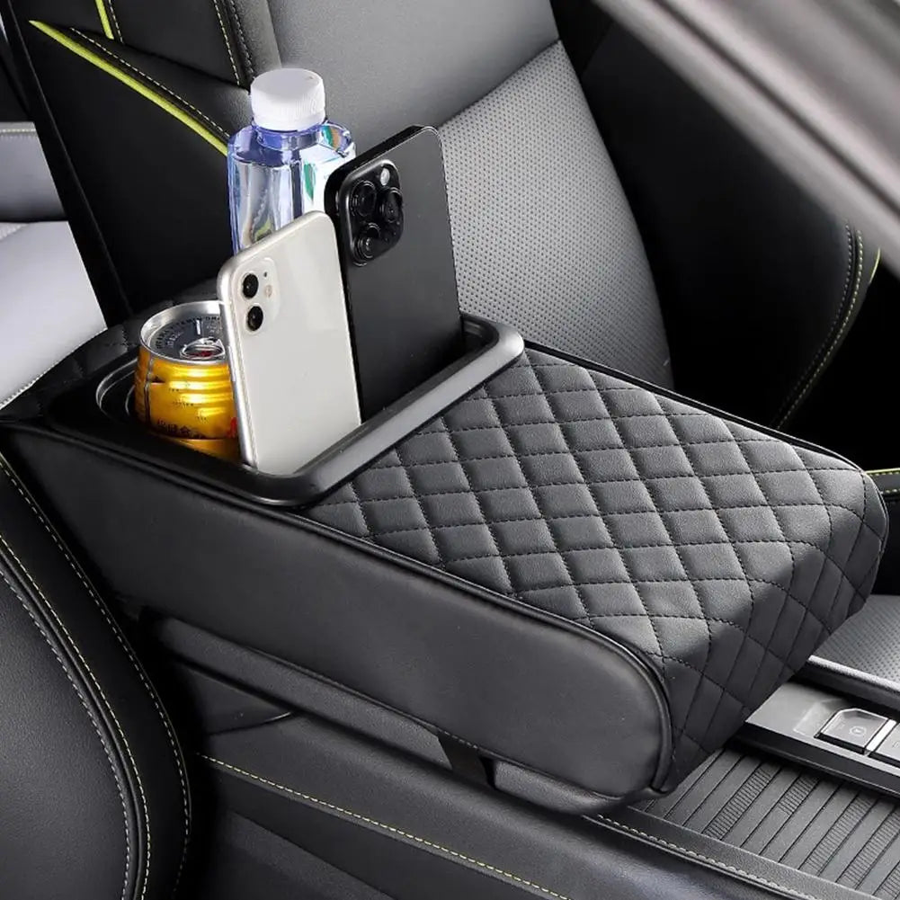 Car Armrest Console Extender with 2 Cup Holders