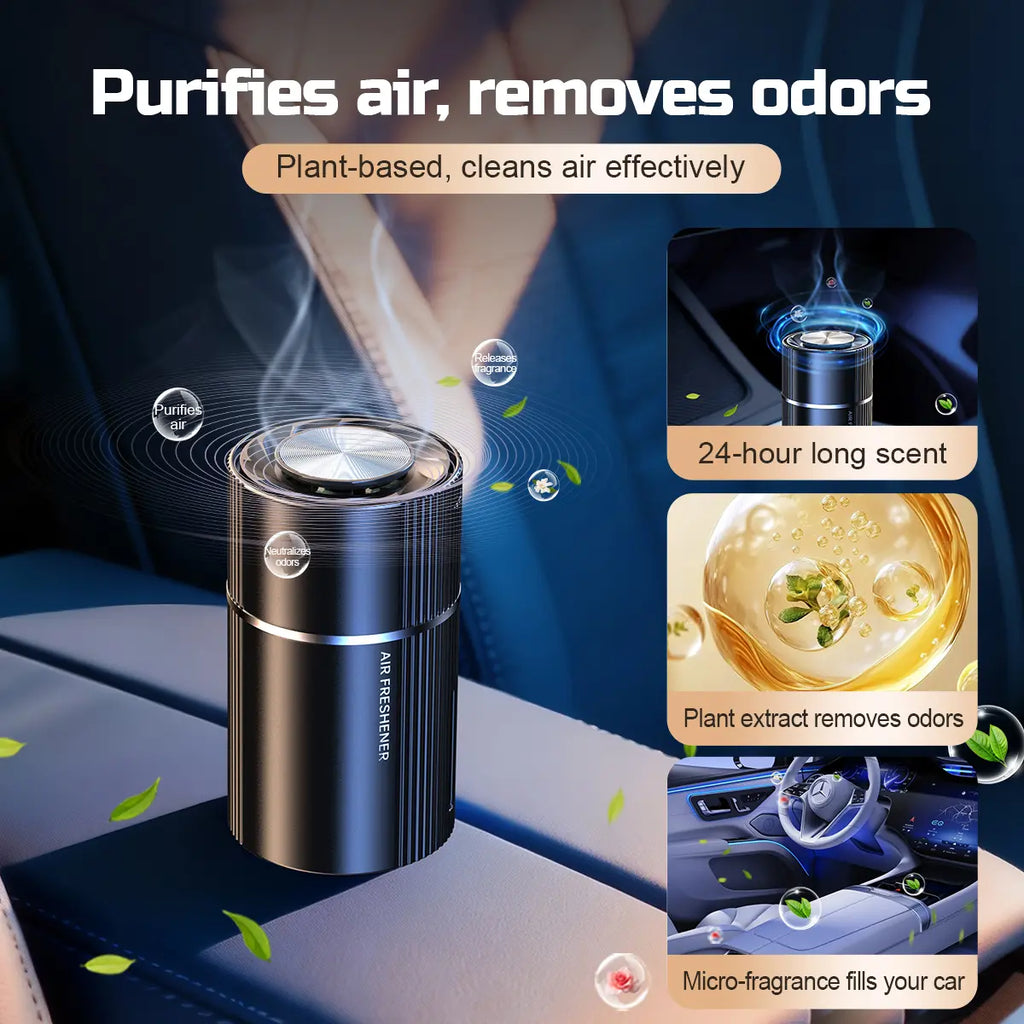 【Acechace Smart Car Air Freshener】200Ml Auto Intermittent Fragrance, One-Click Start/Stop, Odor Removal & Air Purification, Long Lasting Scent for Car Home, 5 Mins Cycle Diffuser