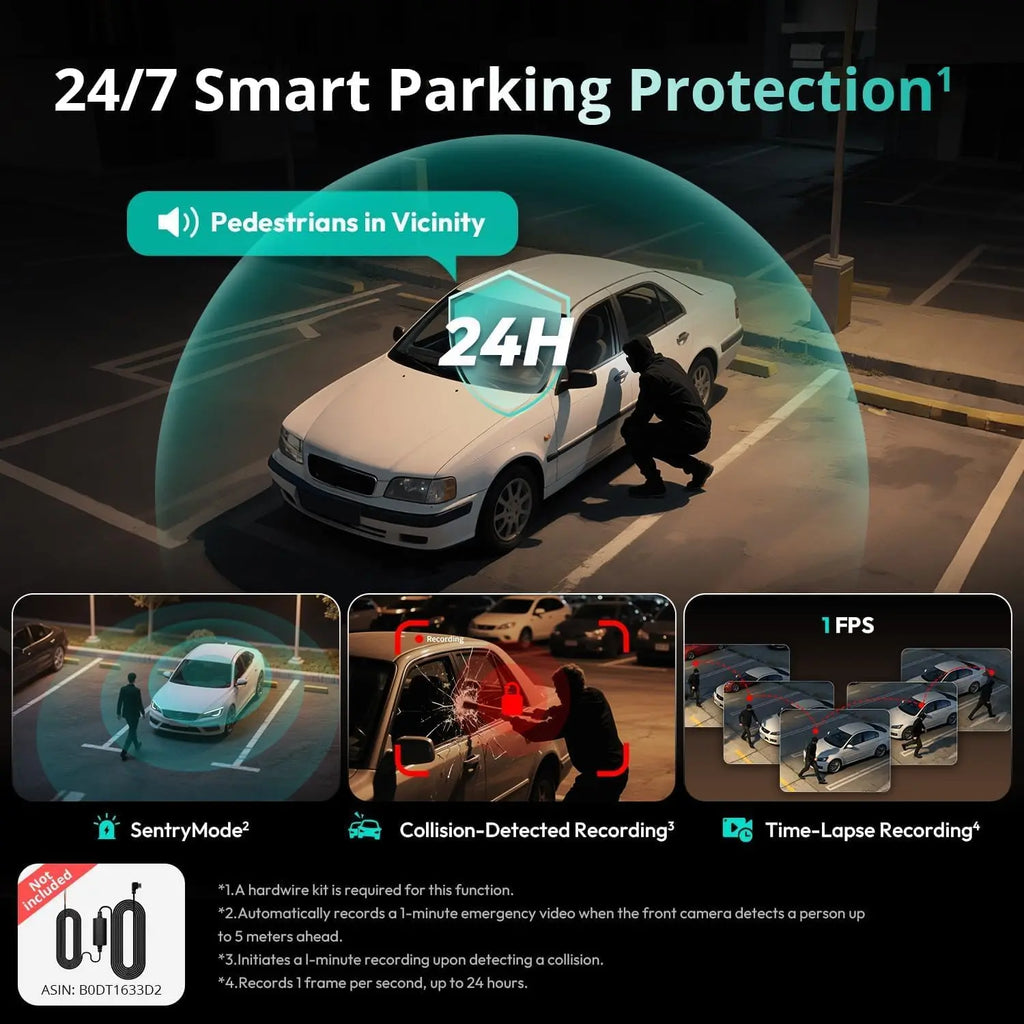 3K 4-Channel Dash Cam