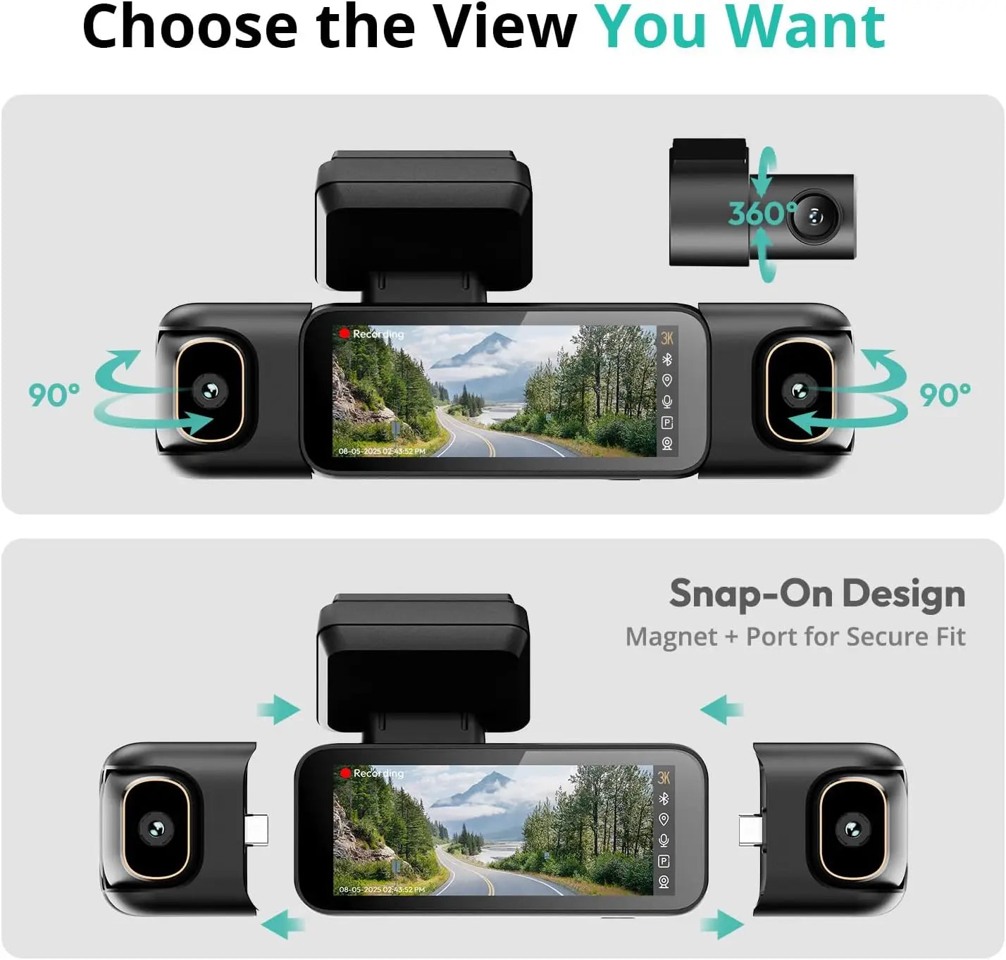 3K 4-Channel Dash Cam