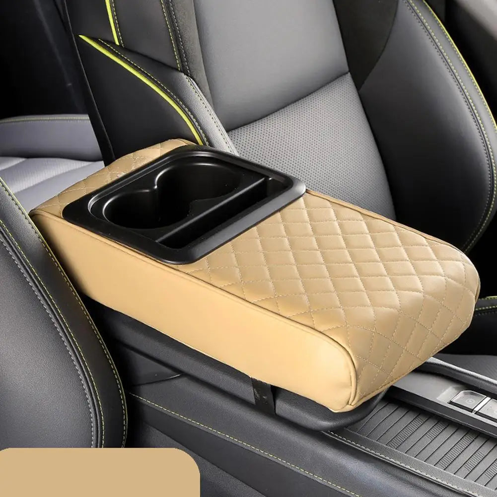 Car Armrest Console Extender with 2 Cup Holders