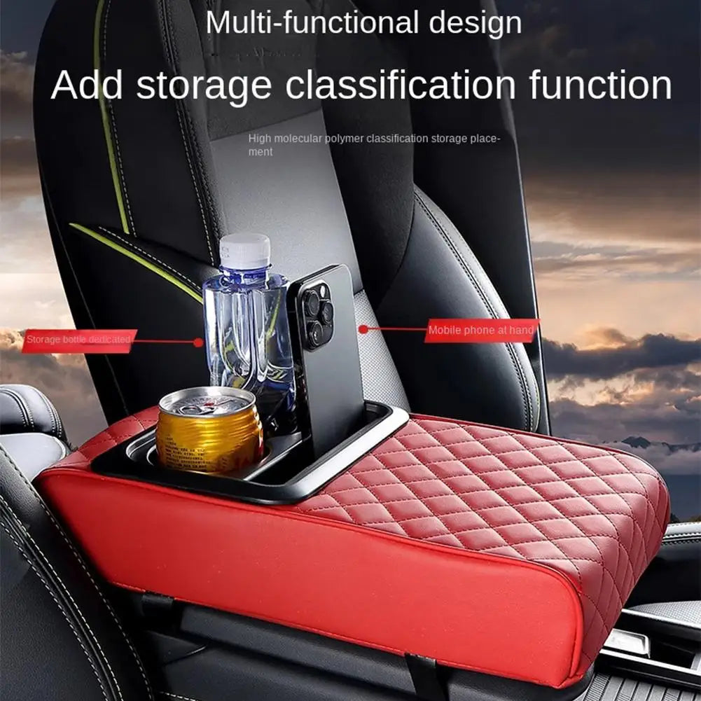Car Armrest Console Extender with 2 Cup Holders