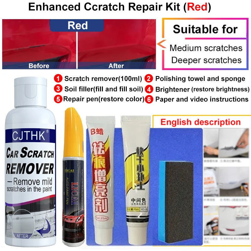 Car Scratch Remover and Paint Care Wax
