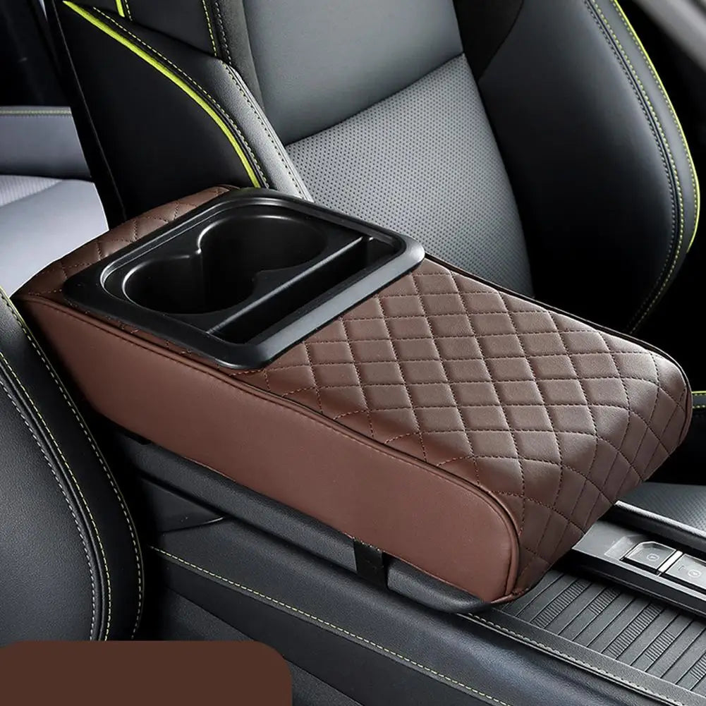 Car Armrest Console Extender with 2 Cup Holders