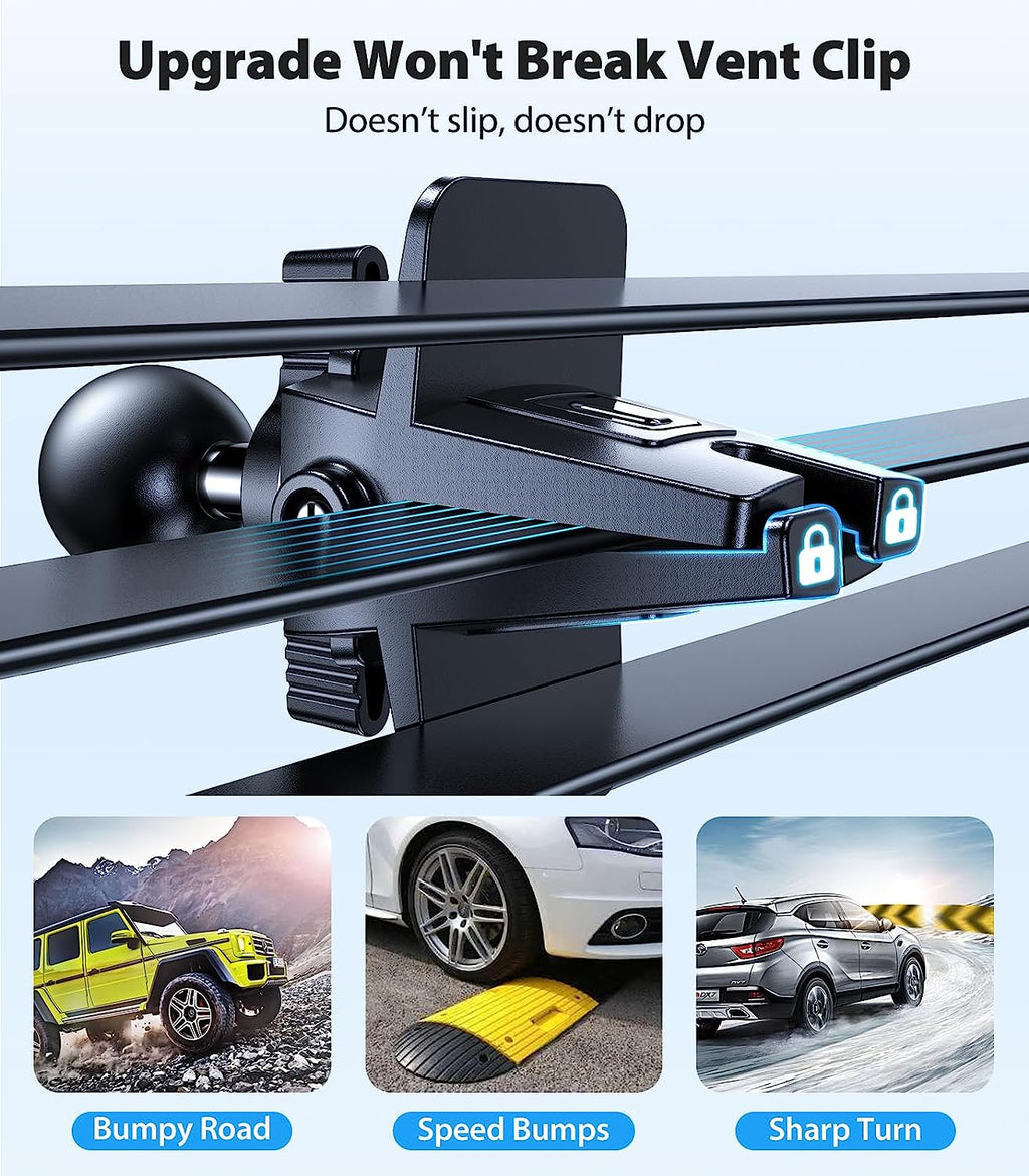 MagSafe Car Mount with Enhanced Magnetic Power - 360-Degree Adjustable Magnetic Phone Holder for iPhone 17 Pro Max, 16, 15, 14, 13, 12, Plus, and Mini