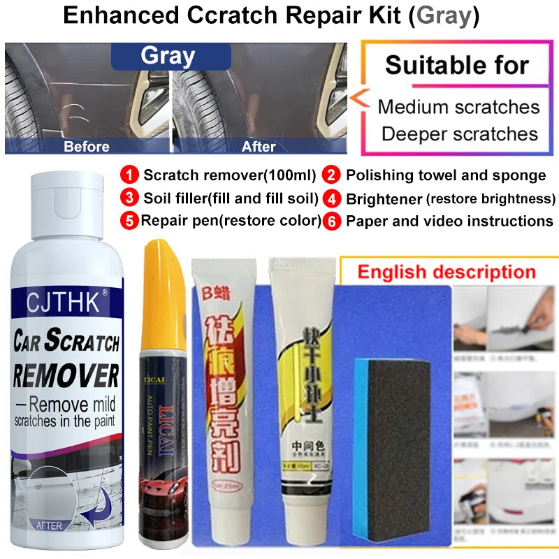 Car Scratch Remover and Paint Care Wax