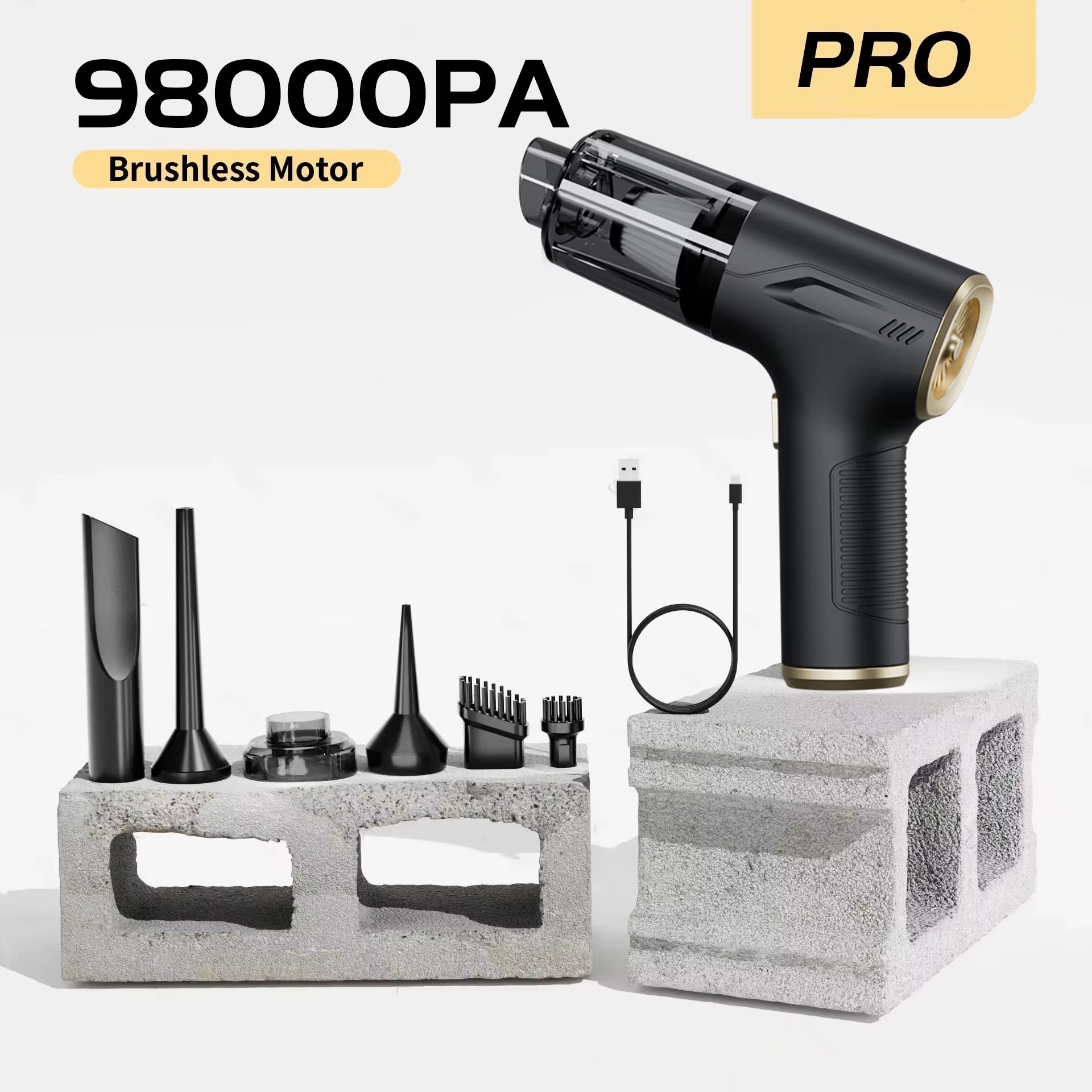 98000PA Portable Car Vacuum Cleaner