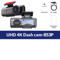Dash Cam 4K UHD with Built-In Wi-Fi Support GPS 24H Parking