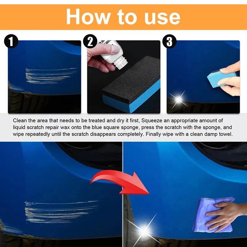 Car Scratch Remover and Paint Care Wax